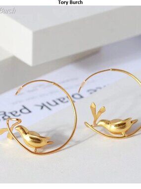 Tory Burch matte gold earrings
